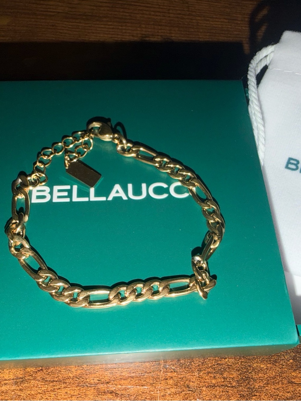 BellaLucca Gold Chain Link Waterproof  Bracelet